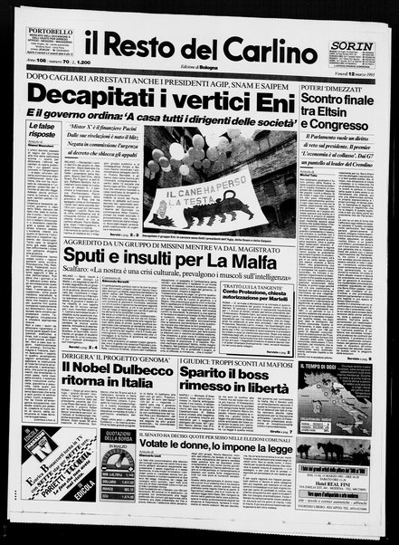 Il Resto del Carlino : giornale dell'Emilia